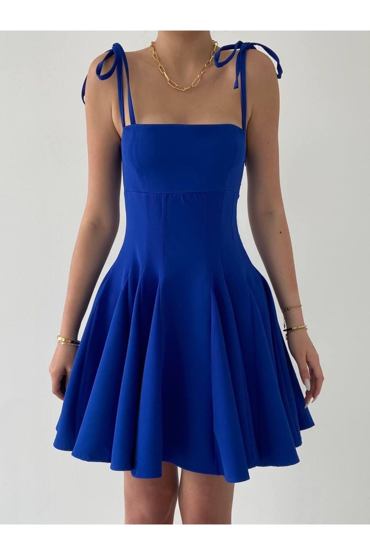 Clara Askılı Mini Elbise