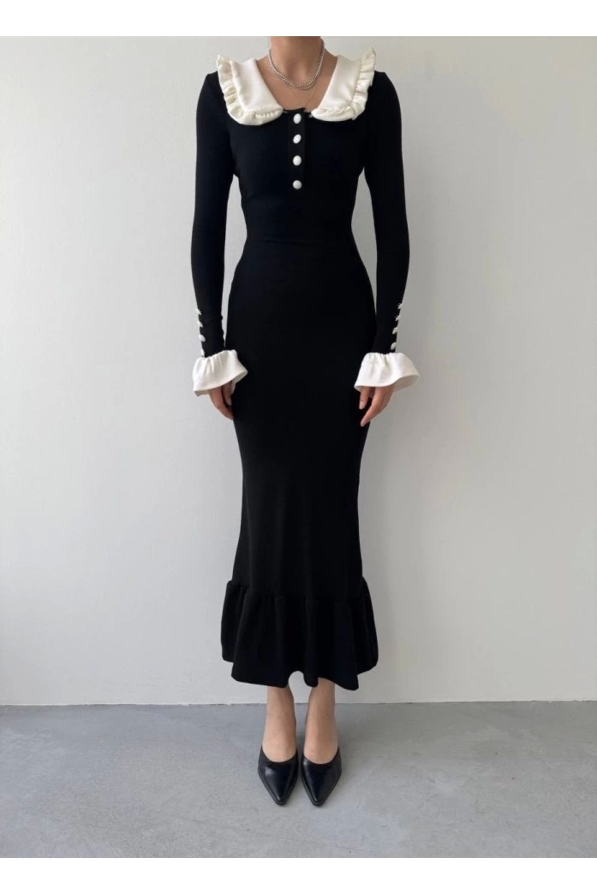 Fashion`S Sura Bebe Yaka Elbise