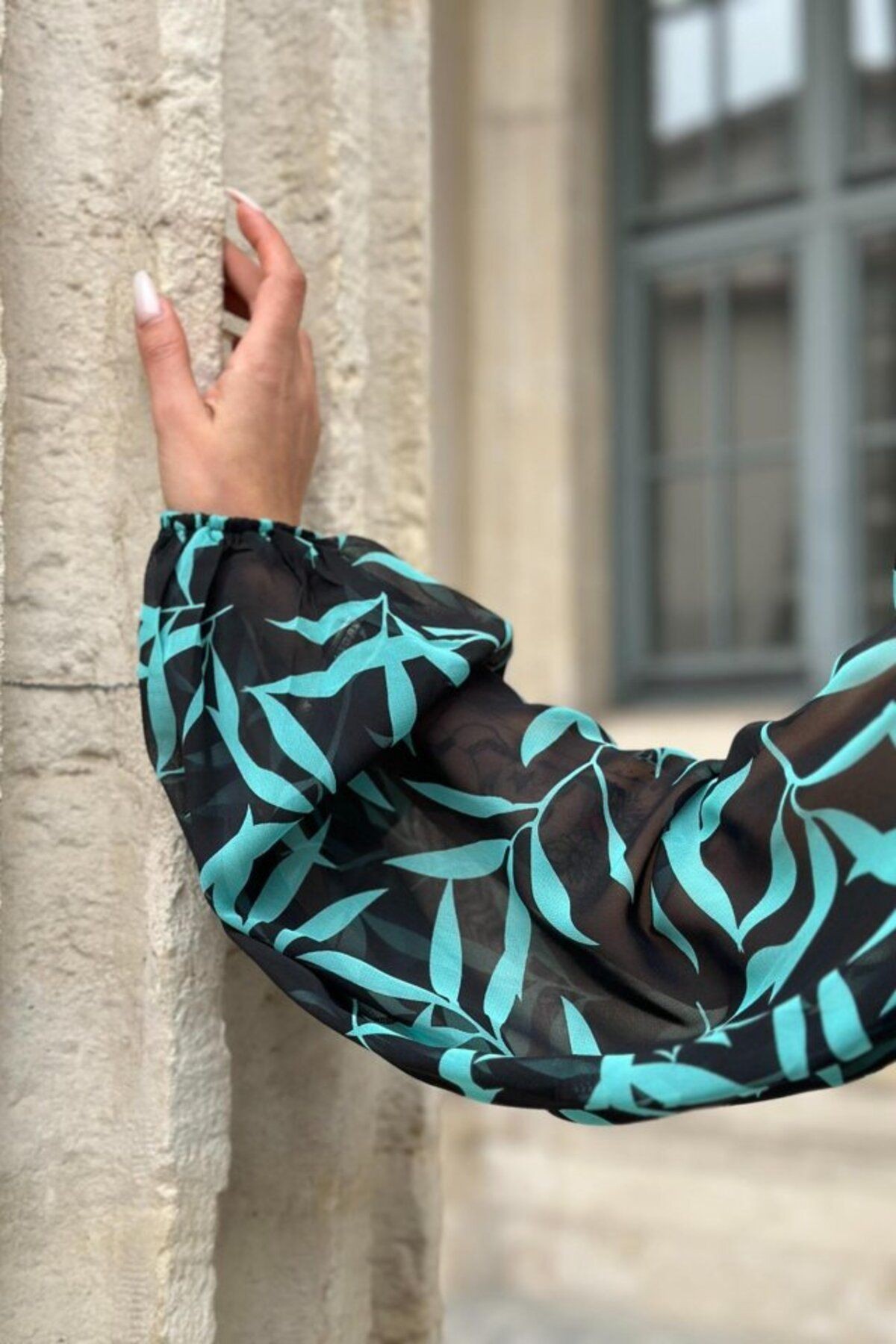 Mottisfashion Desenli Desenli Fırfırlı Elbise