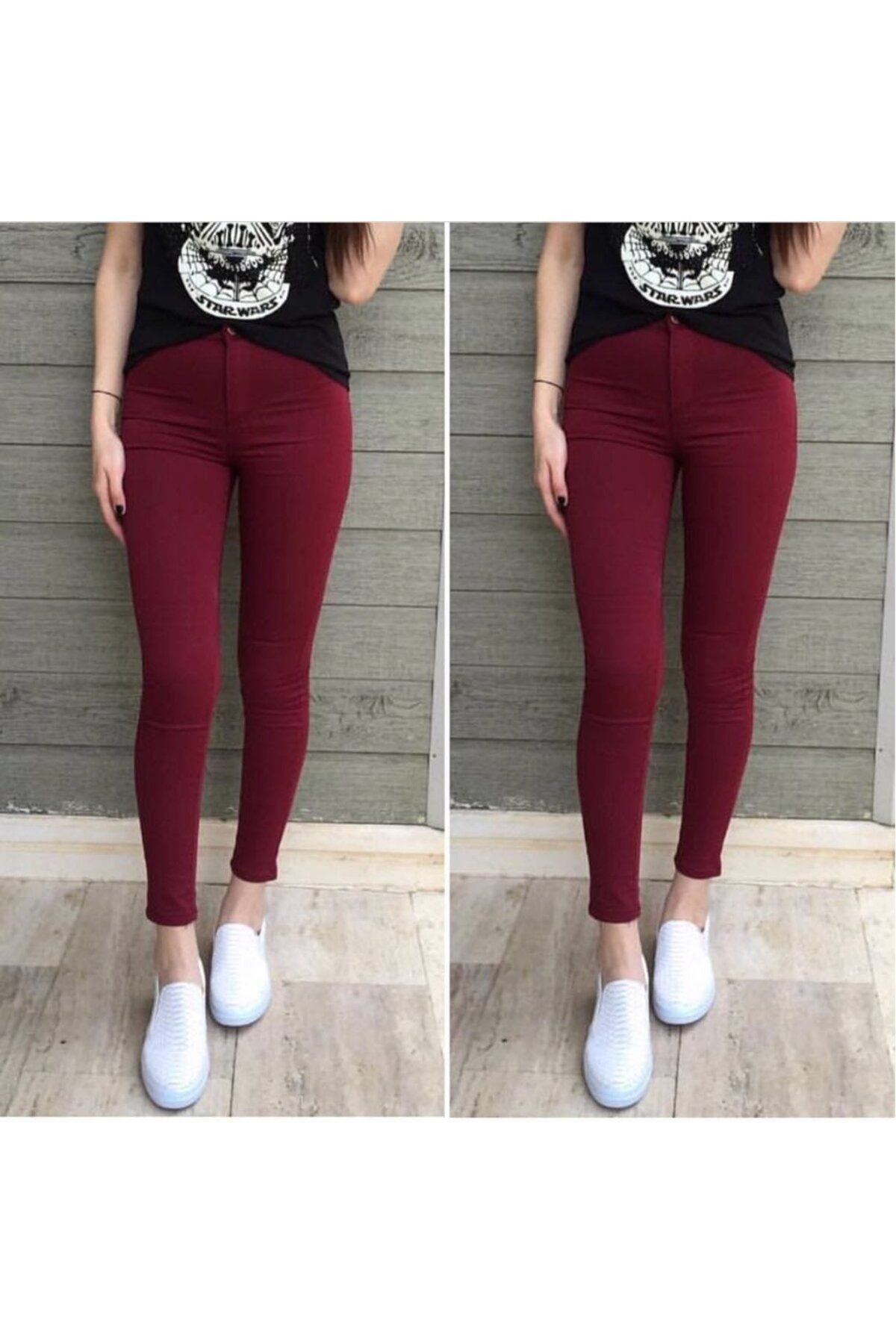 Gabardin Kumaş Yüksek Bel Pantolon