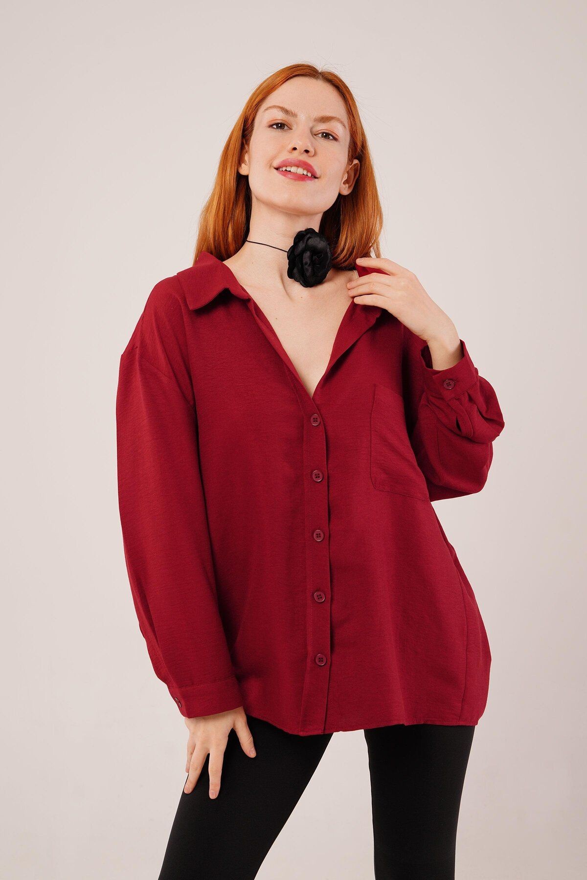 Basic Oversize Beyaz Gömlek