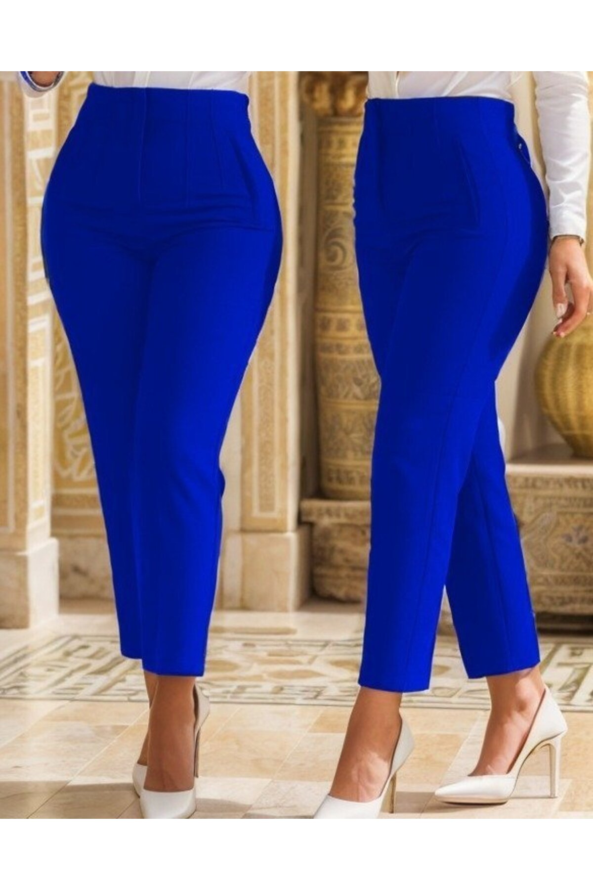 Sensuelle Kadın çima Detay Ithal Krep Pantolon