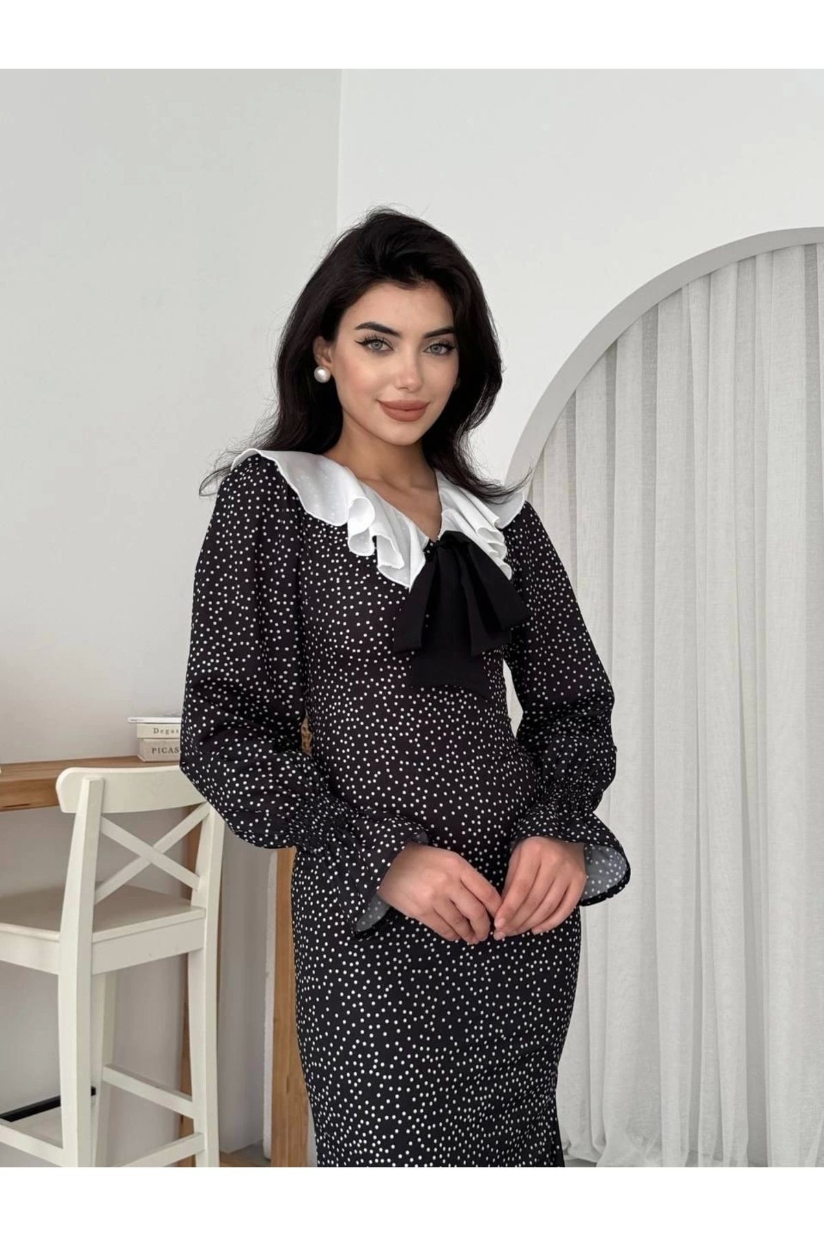 Hediyeniz Sare`den Ospe Fiyonklu Elbise