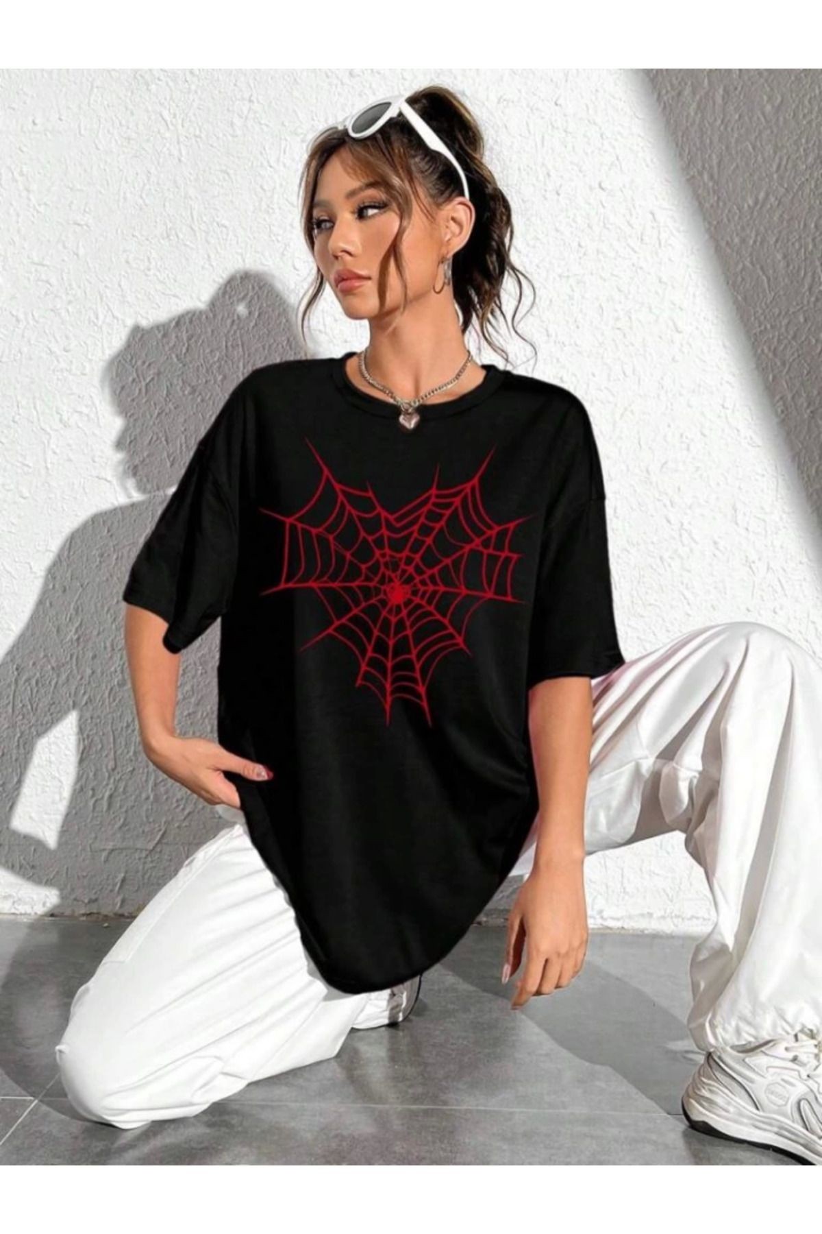 Baskılı T-shirt - Siyah