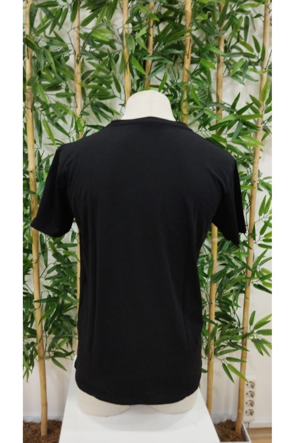 TİANA Erkek Bisiklet Yaka Kedi Baskılı Süprem T-shirt