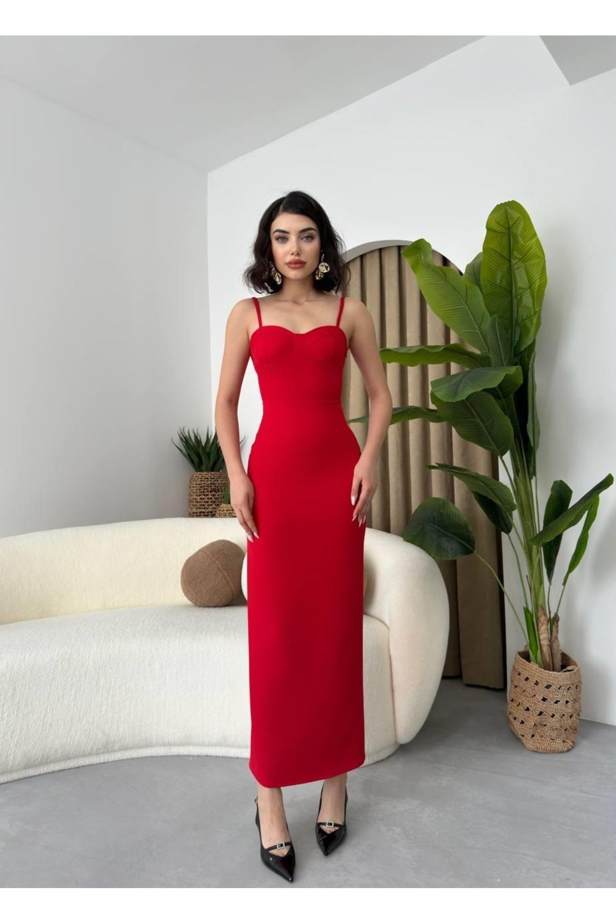 Askılı Kalem Elbise