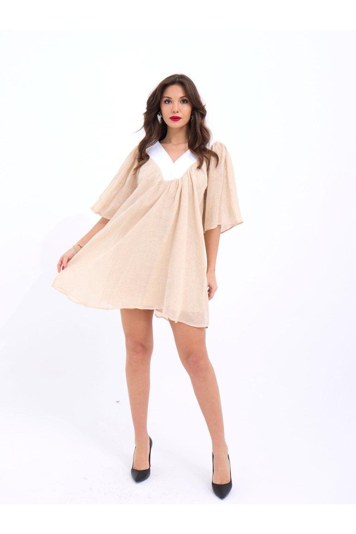 7009 ELBİSE-BEJ