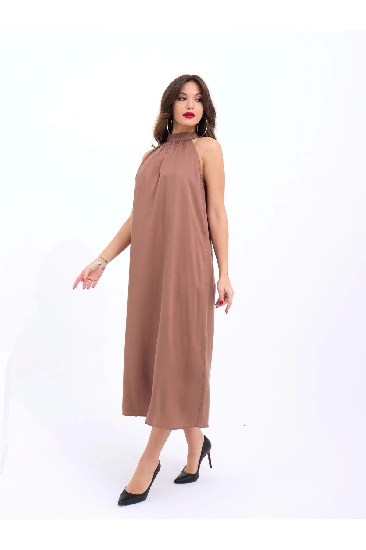 7144 Elbise-kahve