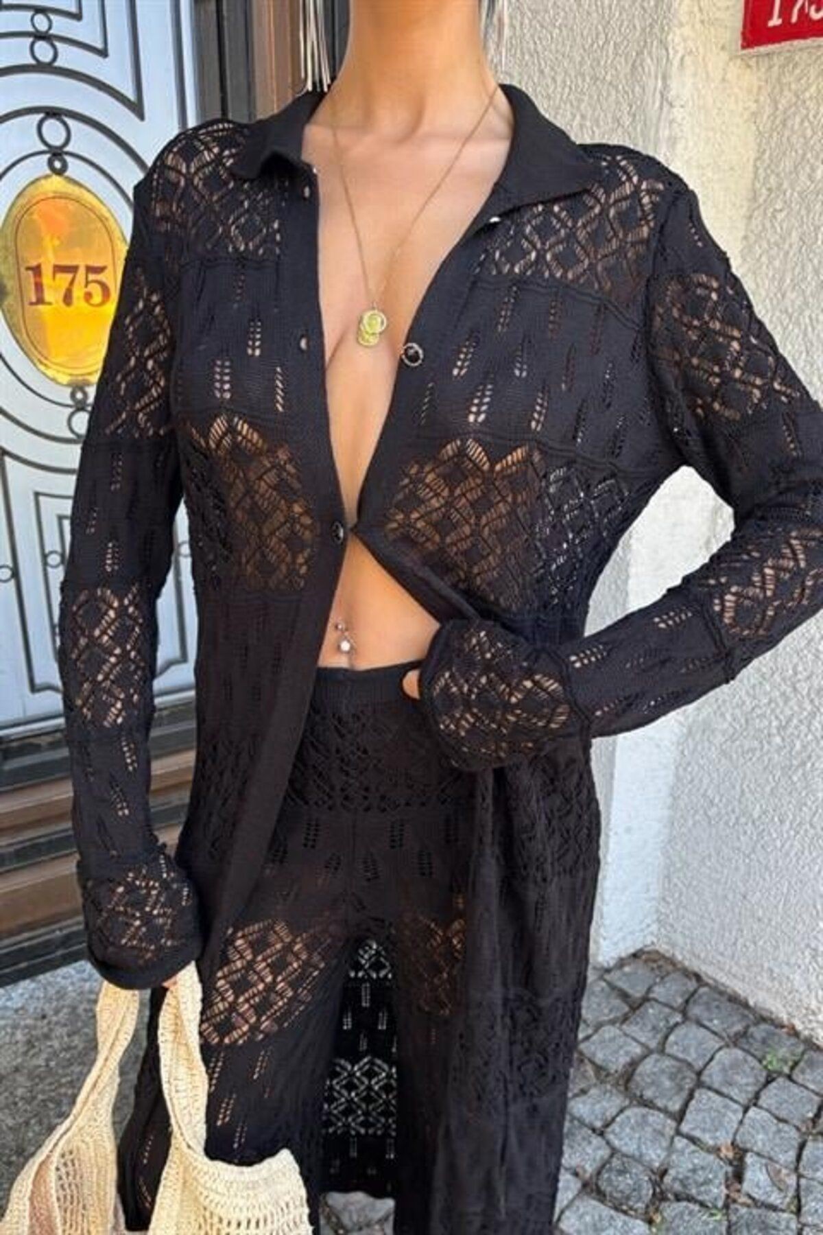 Ajurlu Uzun Hırka Takım 9881