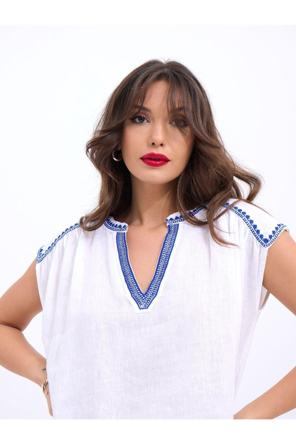 7162 BLUZ-BEYAZ