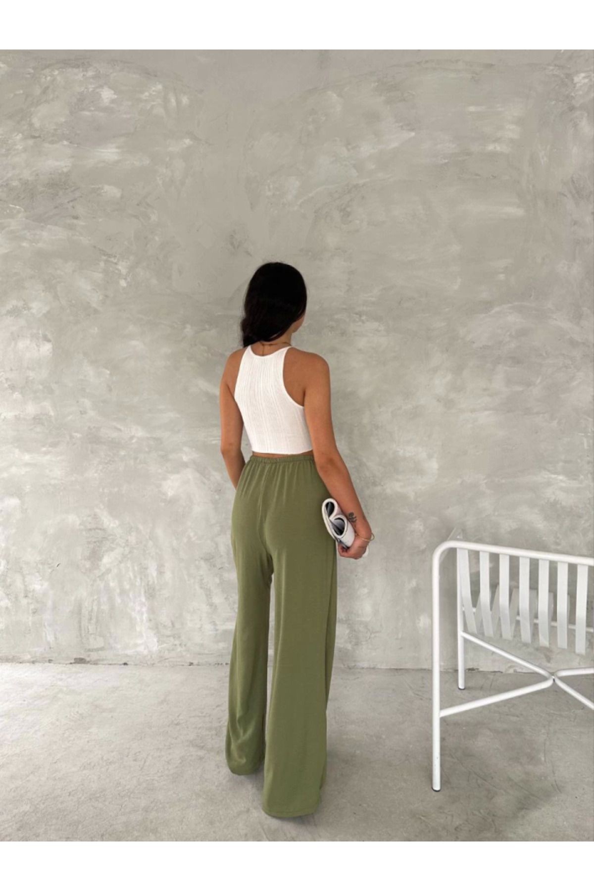 Ayrobin Oversize Pantalon - Mint Yeşili
