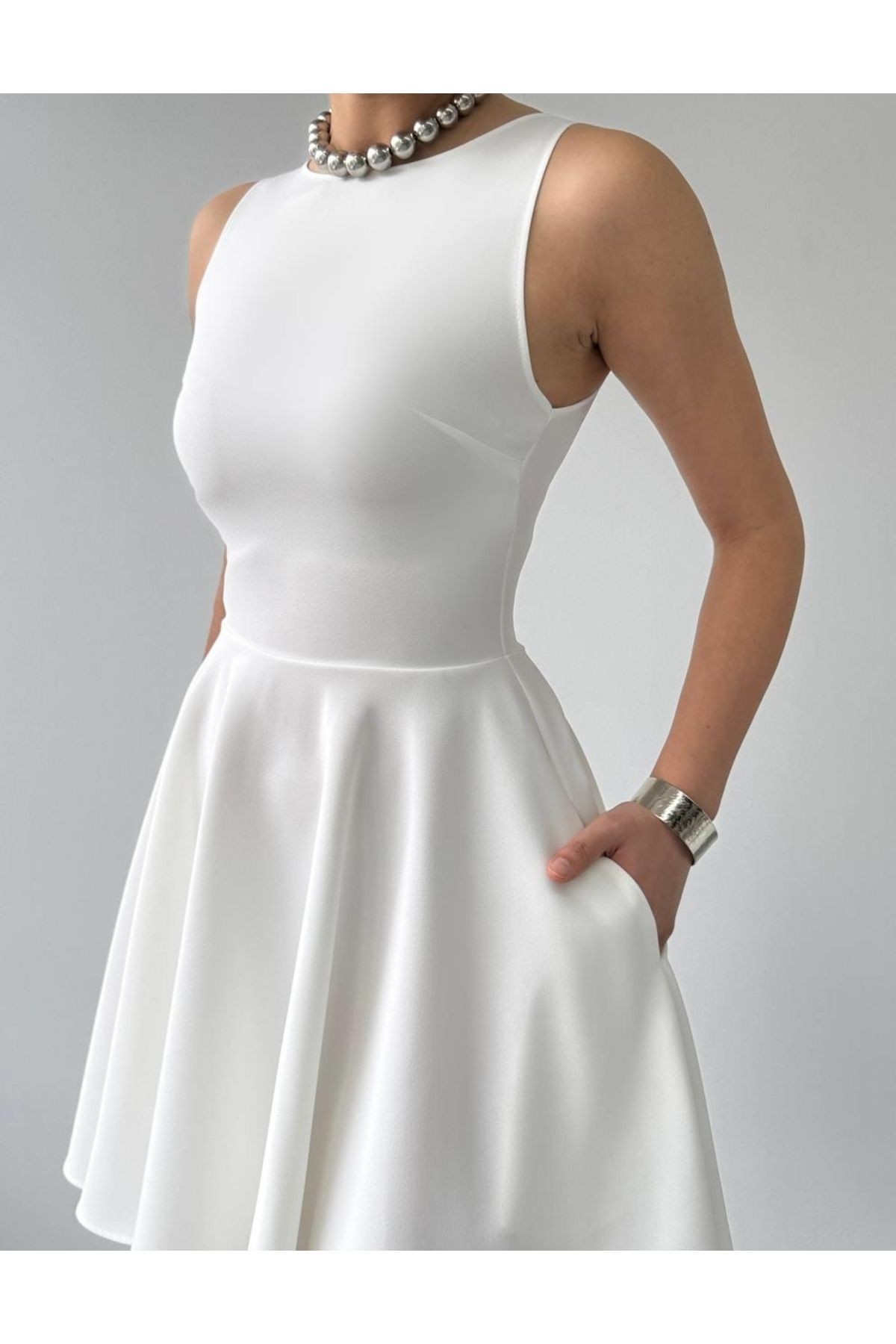 Mottisfashion Berl Cep Detaylı Elbise