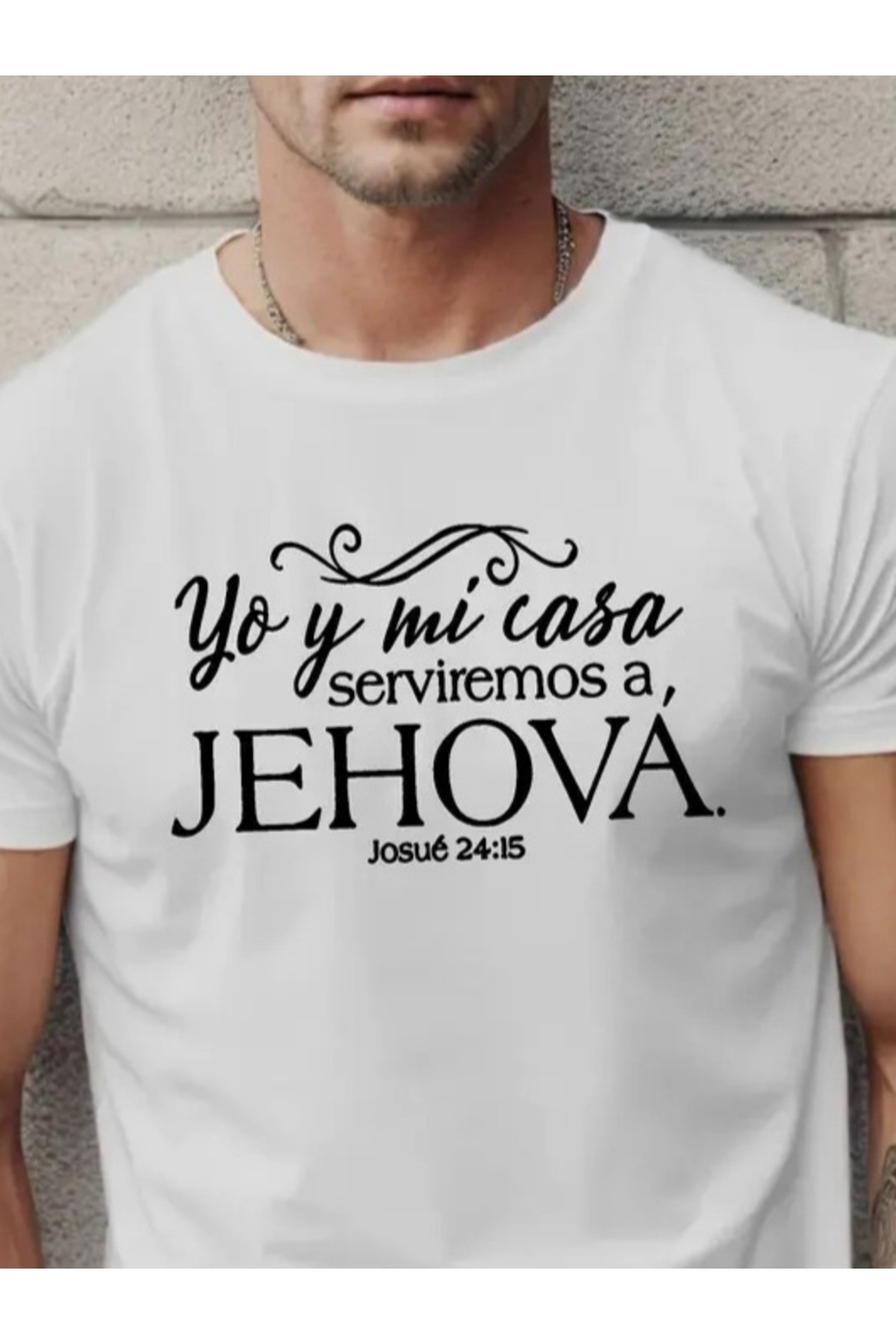 Erkek Jehova Baskılı Süprem T-shirt