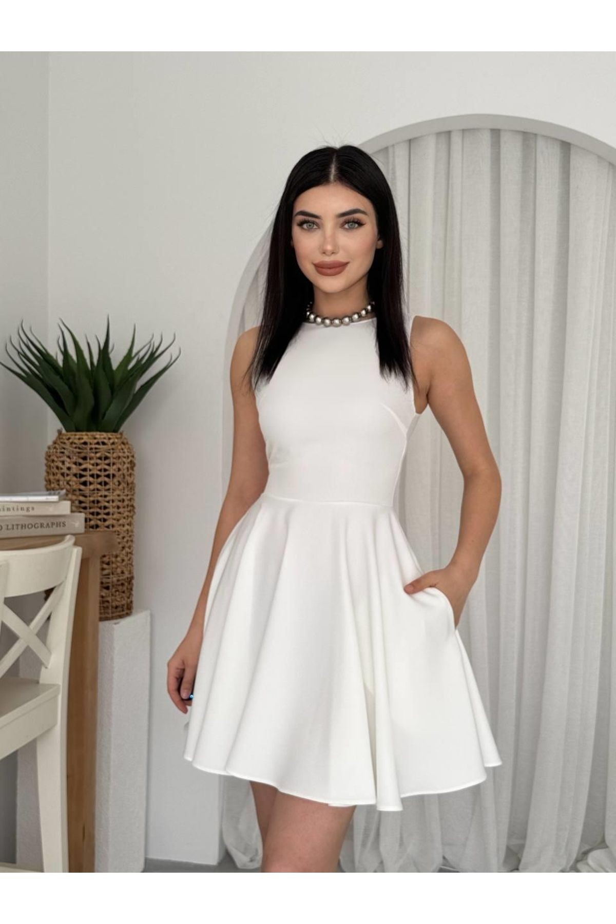 Mottisfashion Berl Cep Detaylı Elbise