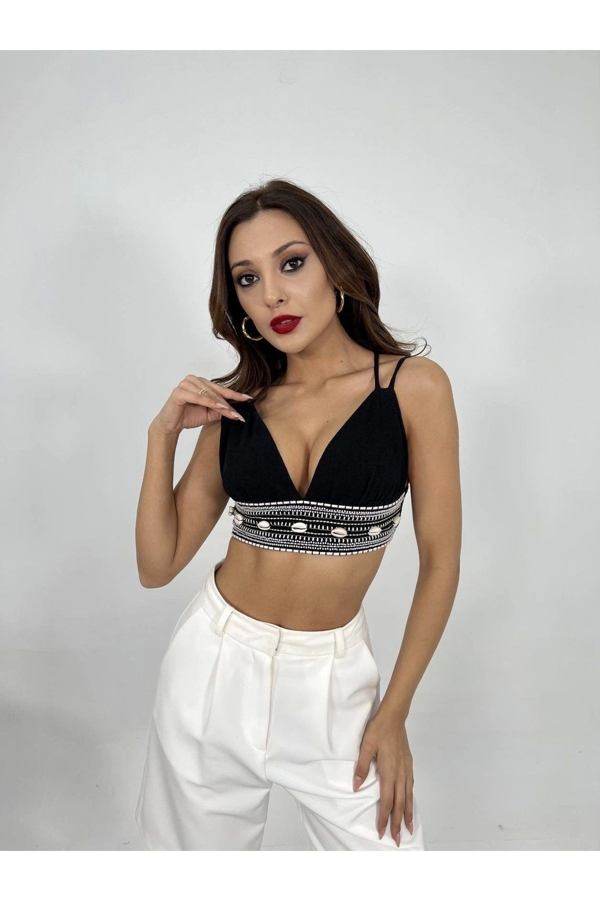 6862 Crop-siyah
