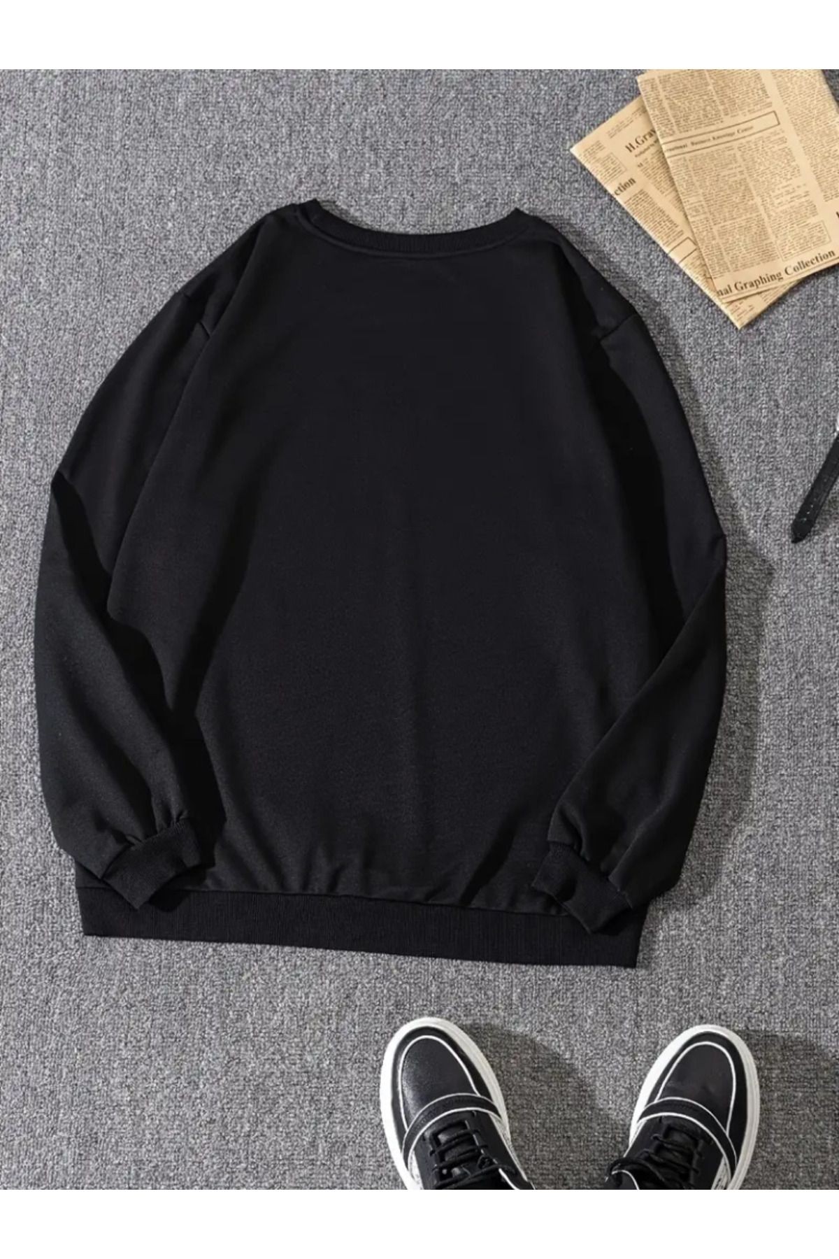 Mra Fashion Erkek Uzun Kollu Baskı Detaylı Iki Iplik Sweet