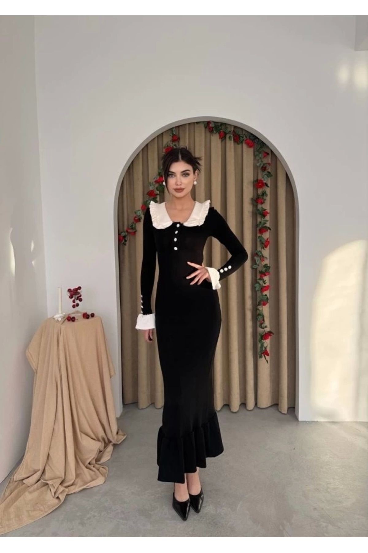 Fashion`S Sura Bebe Yaka Elbise
