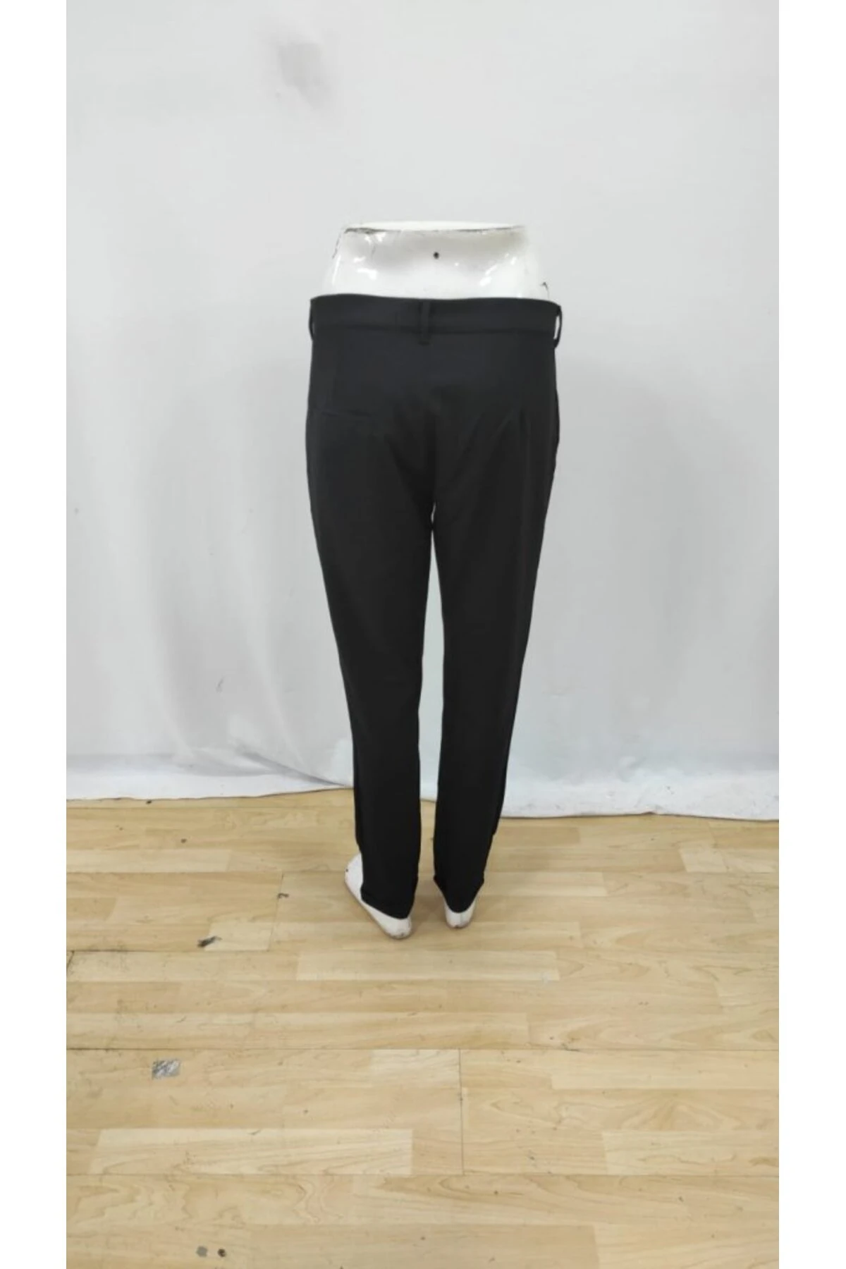 Erkek Belden Düğmeli Cepli Dokuma Pantolon