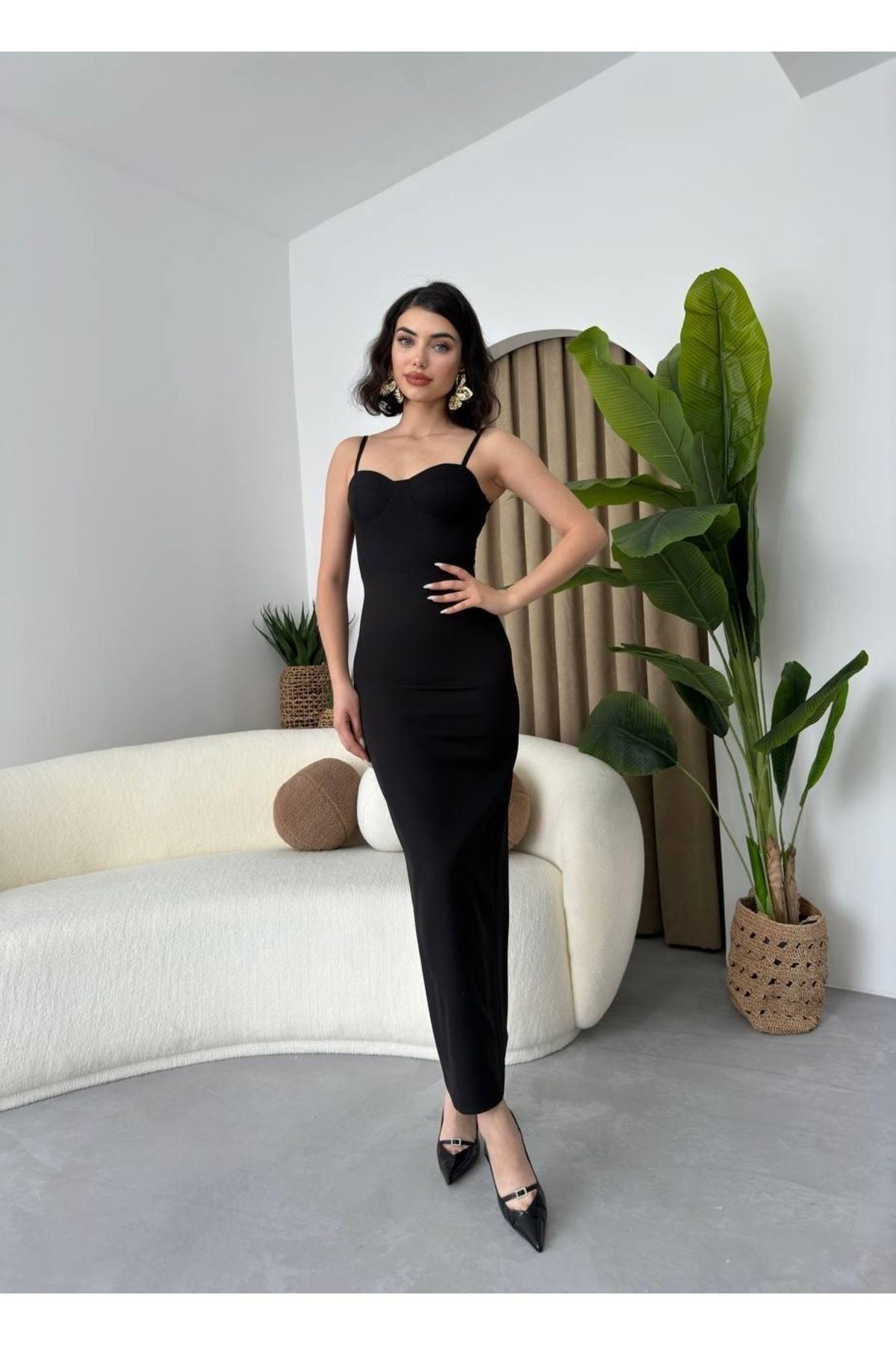 Askılı Kalem Elbise