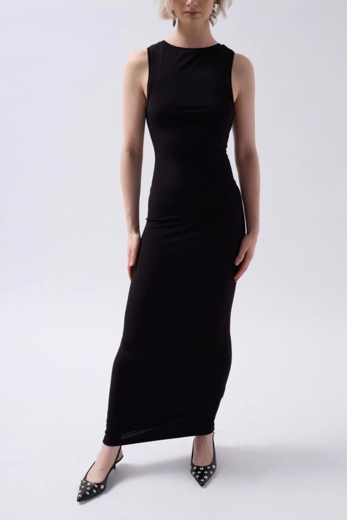 Halter Yaka Maxi Günlük Elbise