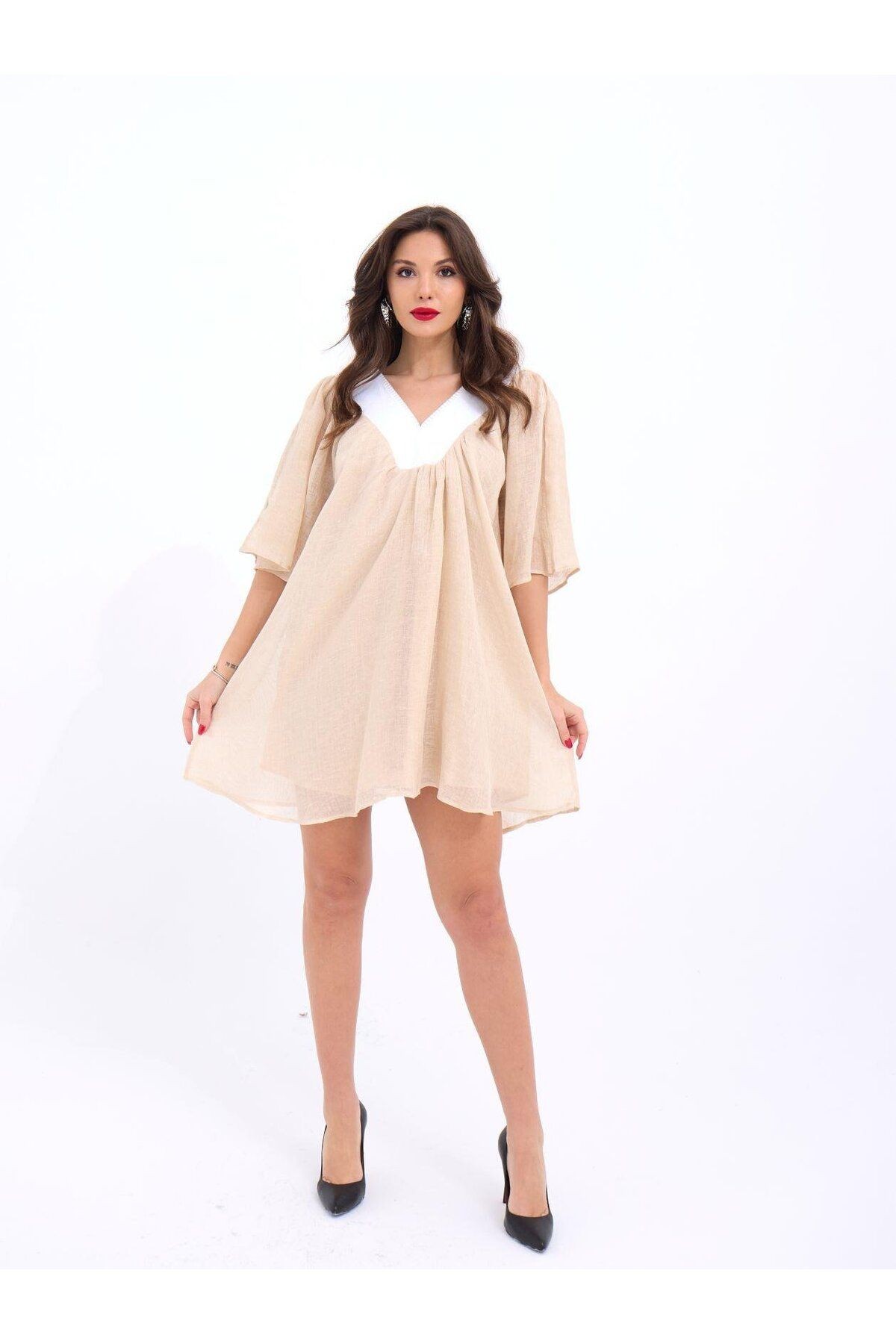 7009 ELBİSE-BEJ