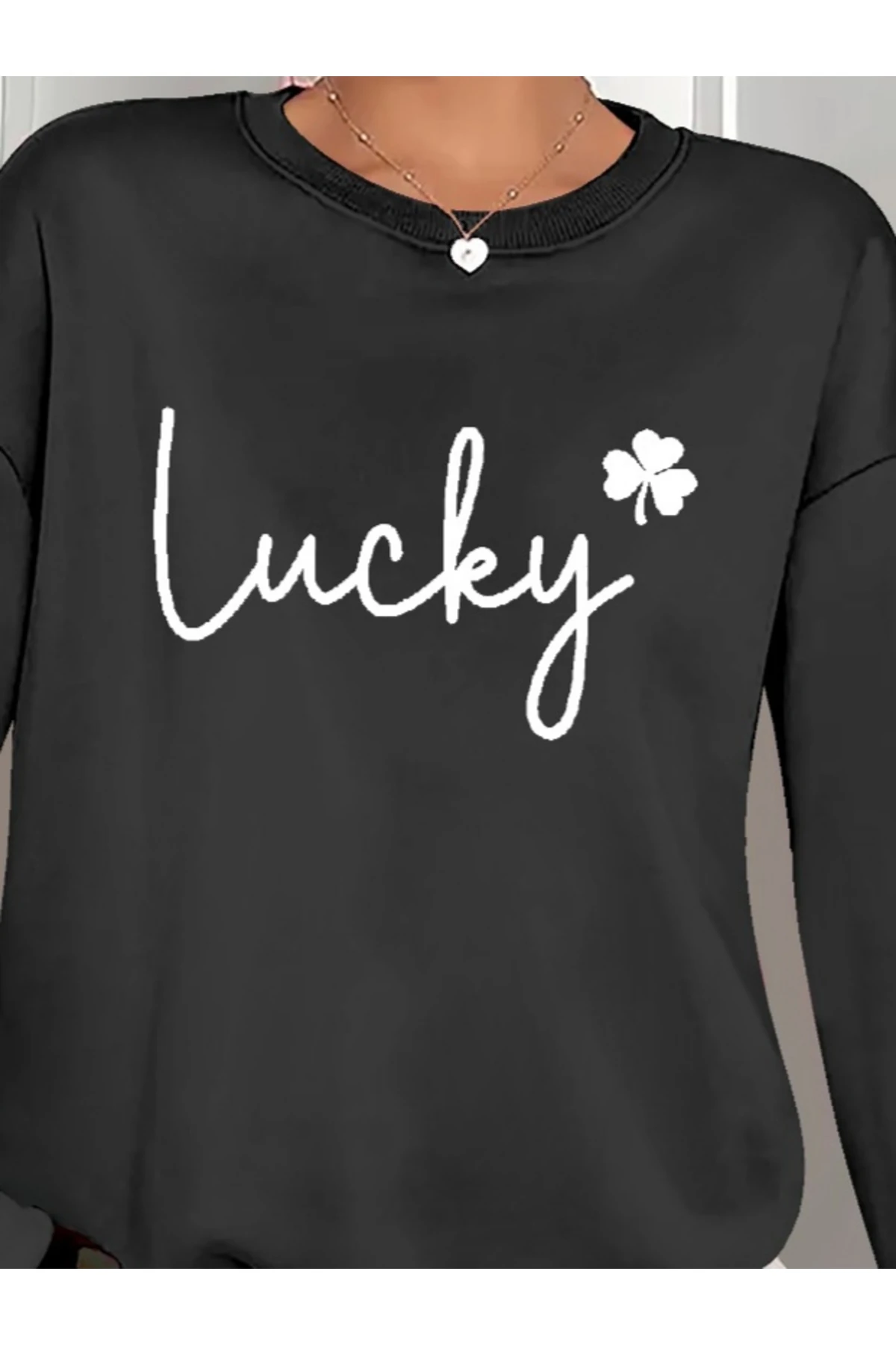 Kadın Uzun Kollu Bisiklet Yaka Viskon Iki Iplik Bluz