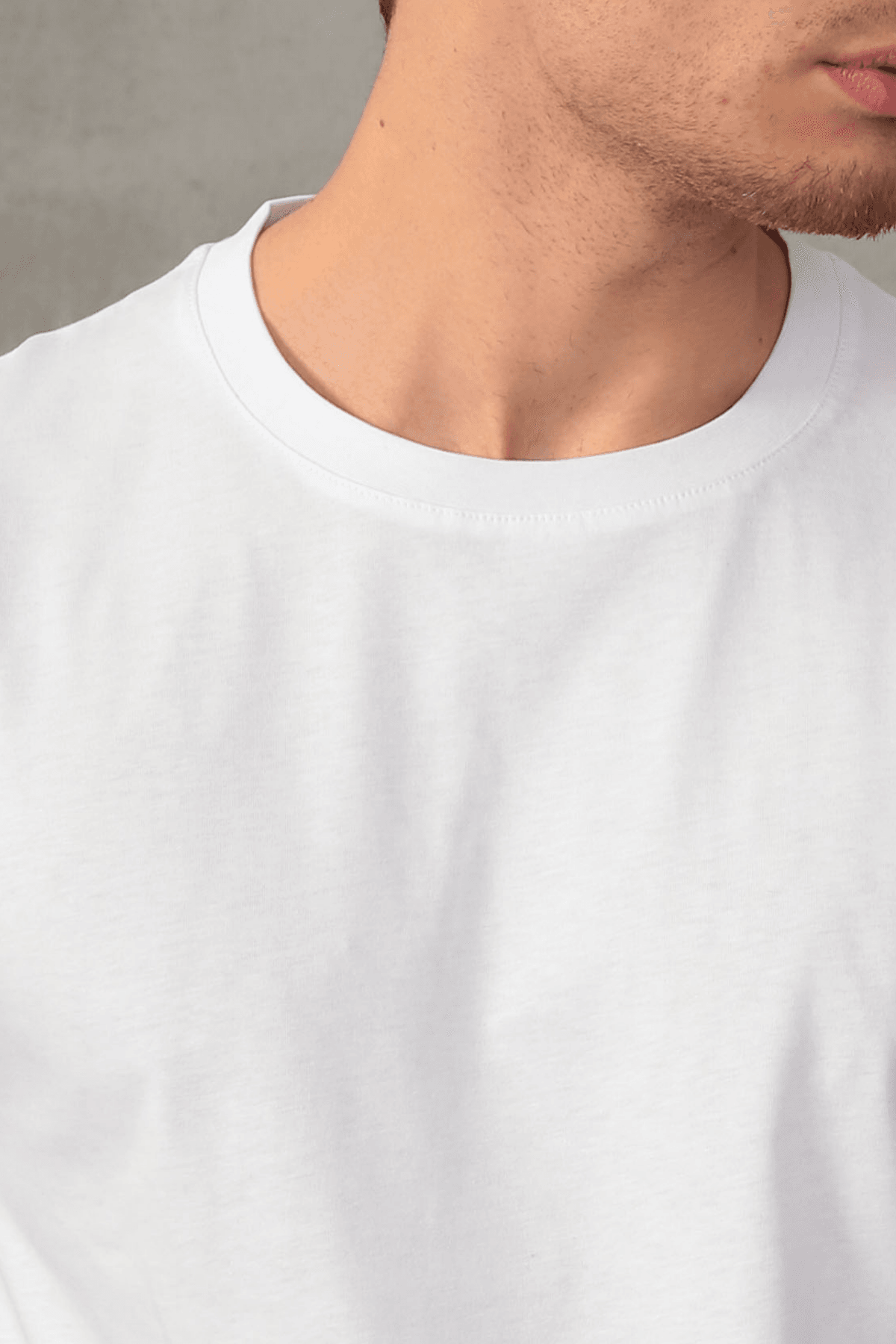 Erkek Slim Fit Bisiklet Yaka %100 Pamuk Dar Kesim Basic Tişört