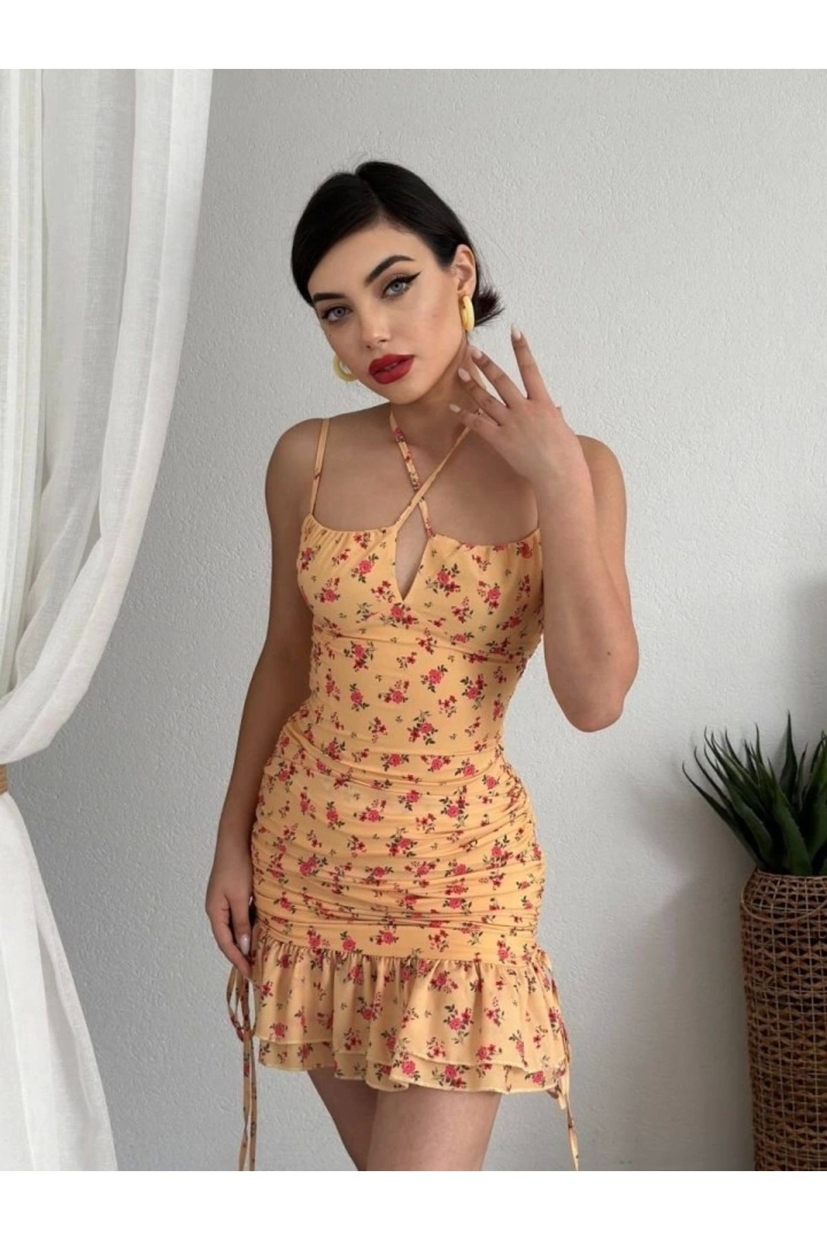 Darcie Ip Askılı Elbise