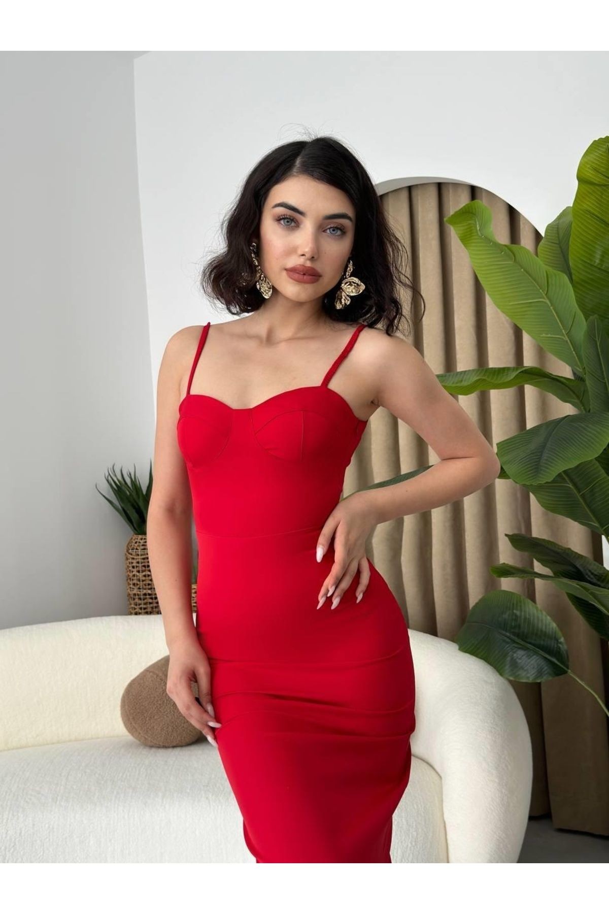 Askılı Kalem Elbise