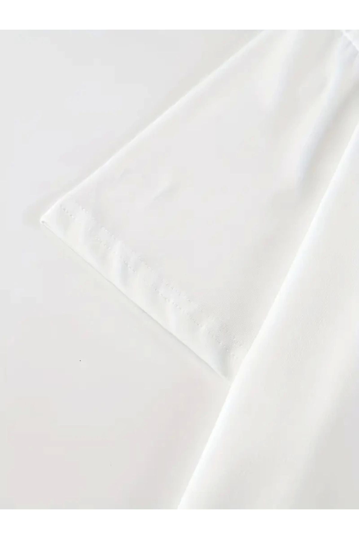 Baskılı Oversize Bisiklet Yaka T-shirt - Beyaz