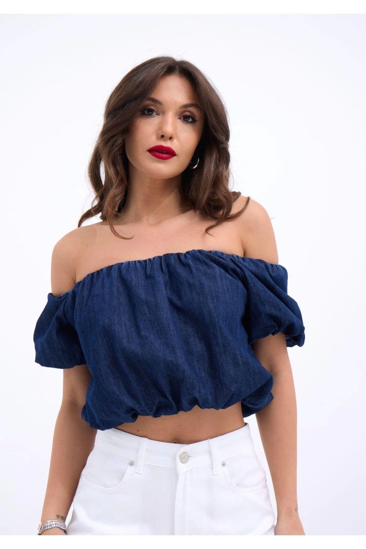 7341 Crop-mavi
