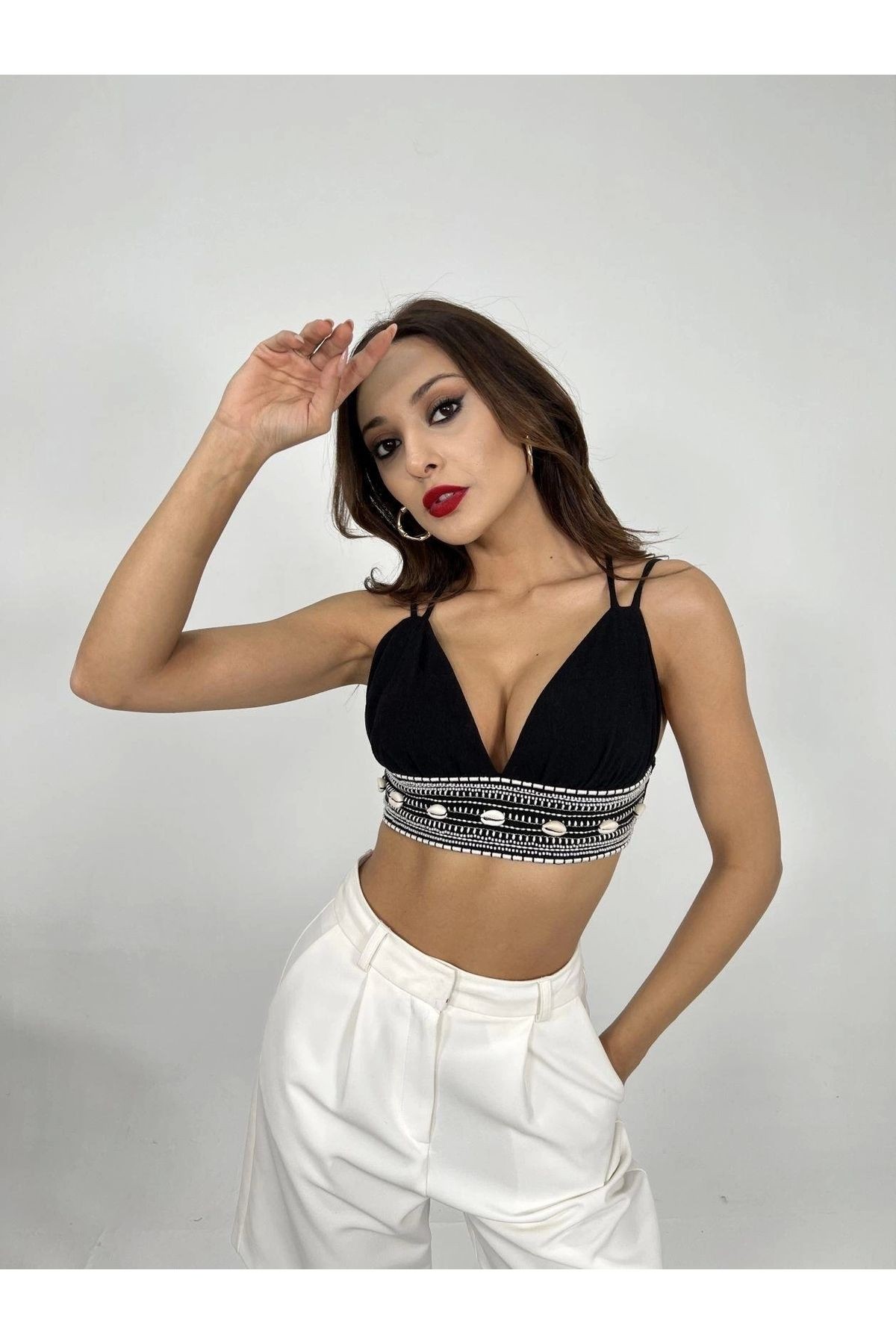 6862 Crop-siyah
