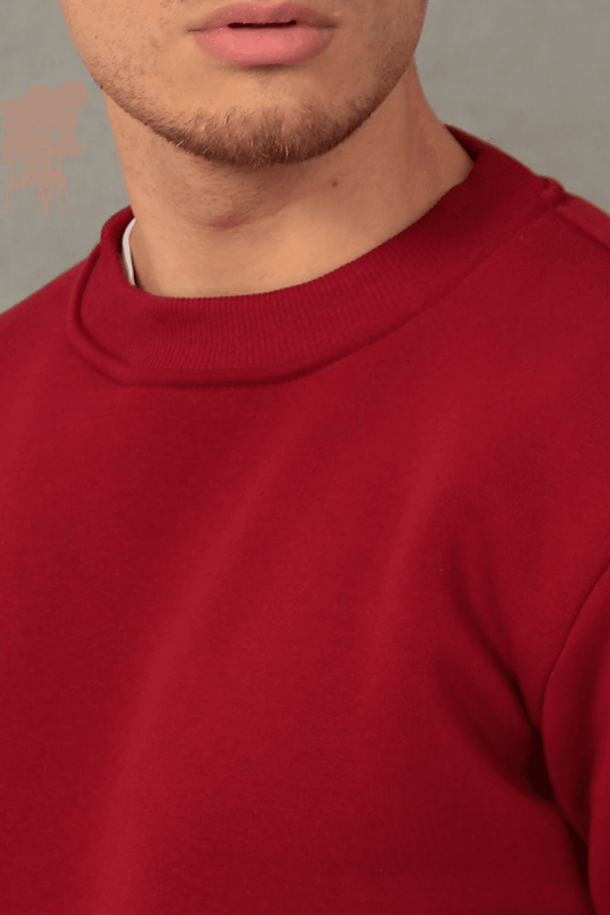 Unisex Relax Fit Rahat Kesim Pamuklu Yumuşak Dokulu İçi Polarlı Basic Bisiklet Yaka Sweatshirt