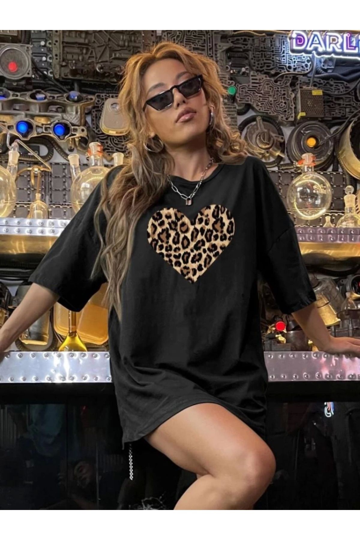 Baskılı T-shirt - Siyah