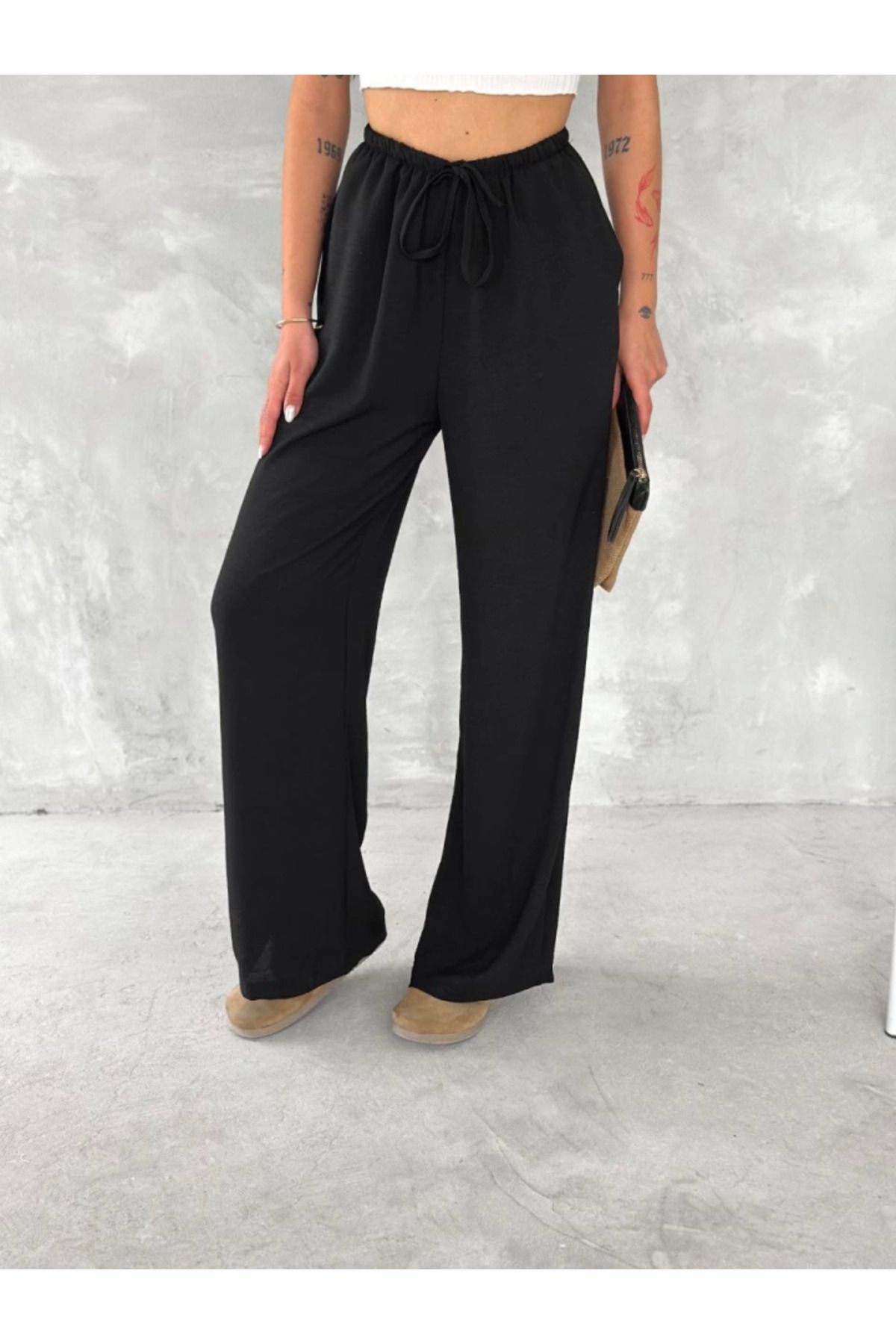 Ayrobin Oversize Pantalon - Siyah