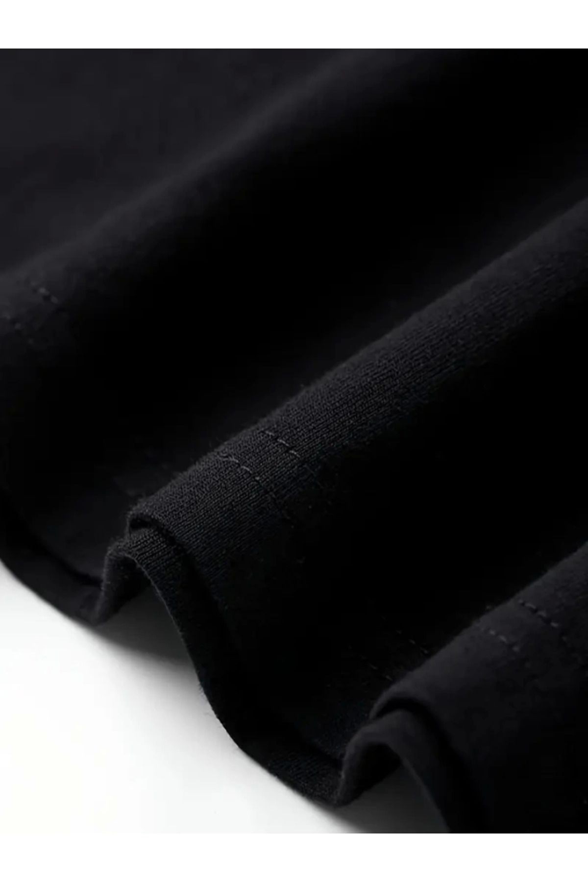 Baskılı Oversize Bisiklet Yaka T-shirt - Beyaz