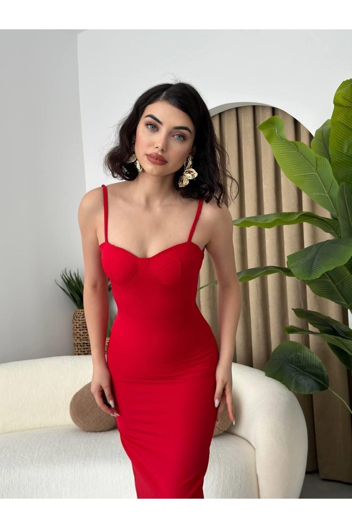 Askılı Kalem Elbise