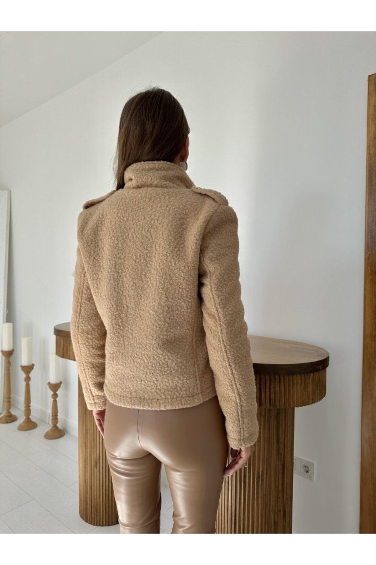 Mottisfashion Camel Cepli Yumoş Ceket