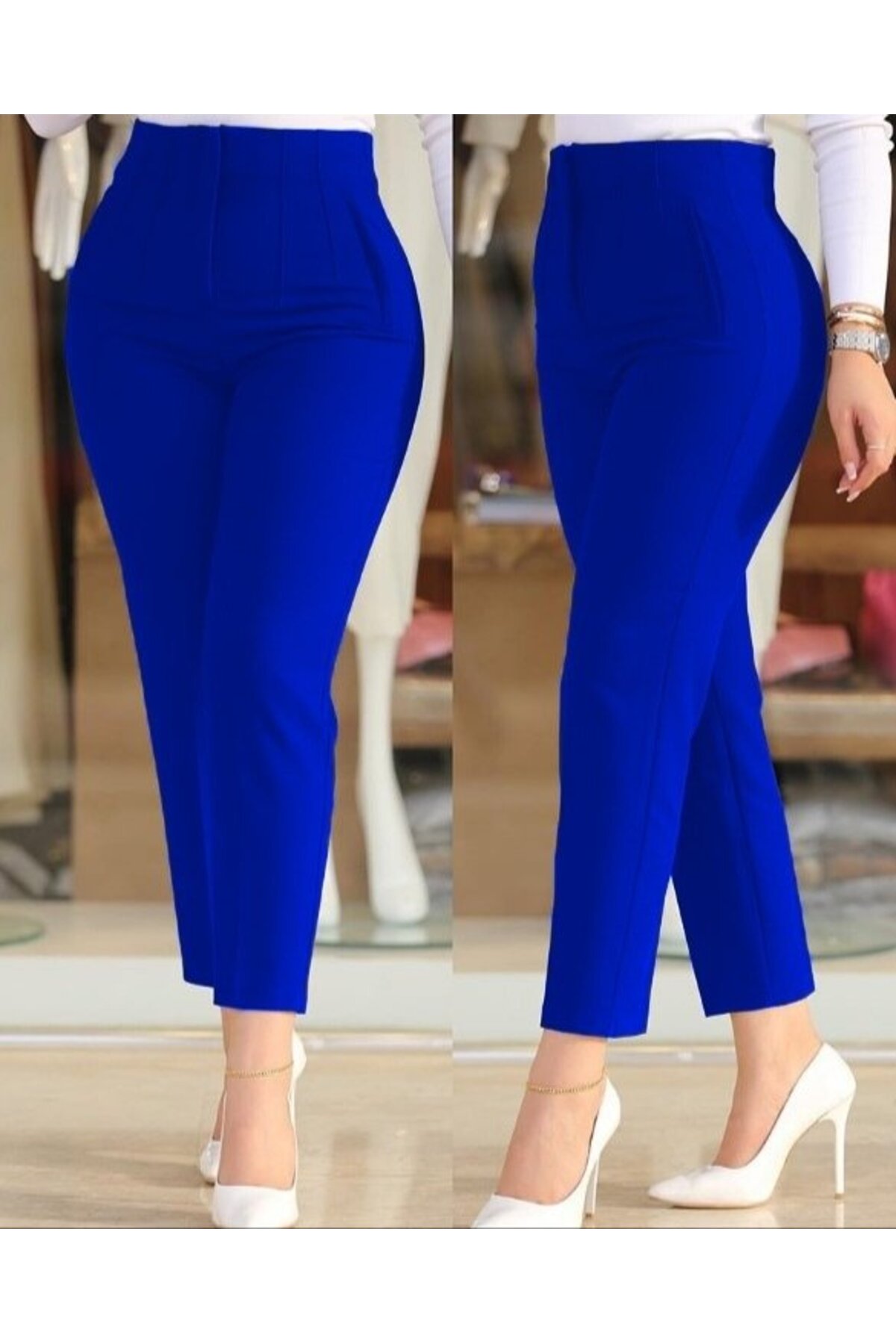 Sensuelle Kadın çima Detay Ithal Krep Pantolon