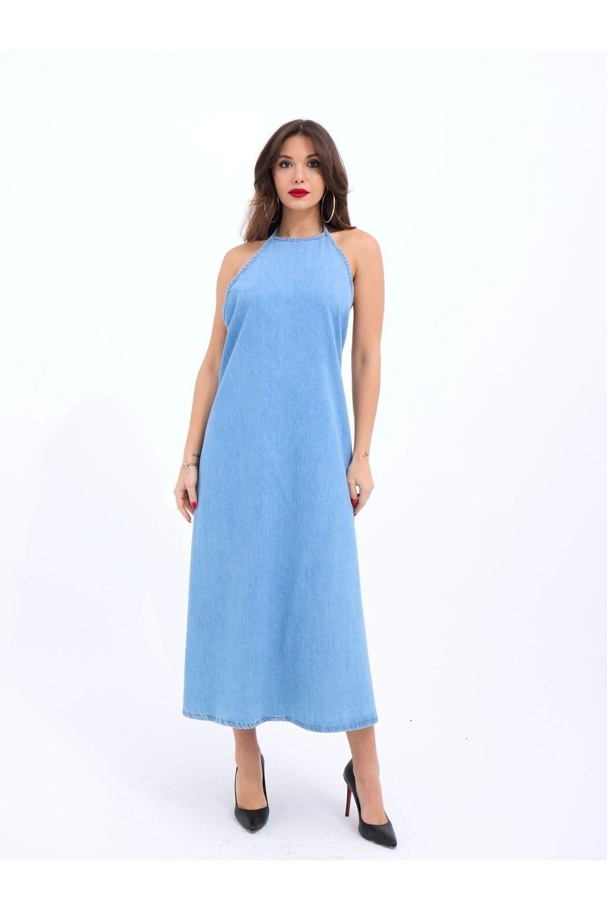 6771 KOT ELBİSE-MAVİ