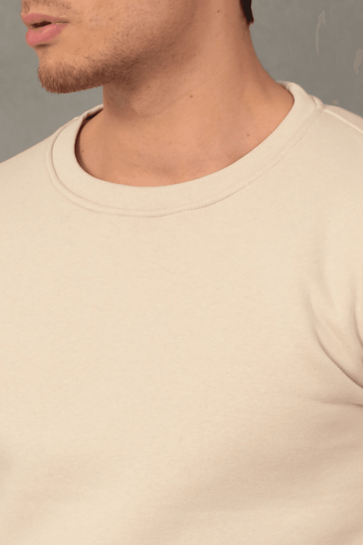 Unisex Relax Fit Rahat Kesim Pamuklu Yumuşak Dokulu İçi Polarlı Basic Bisiklet Yaka Sweatshirt