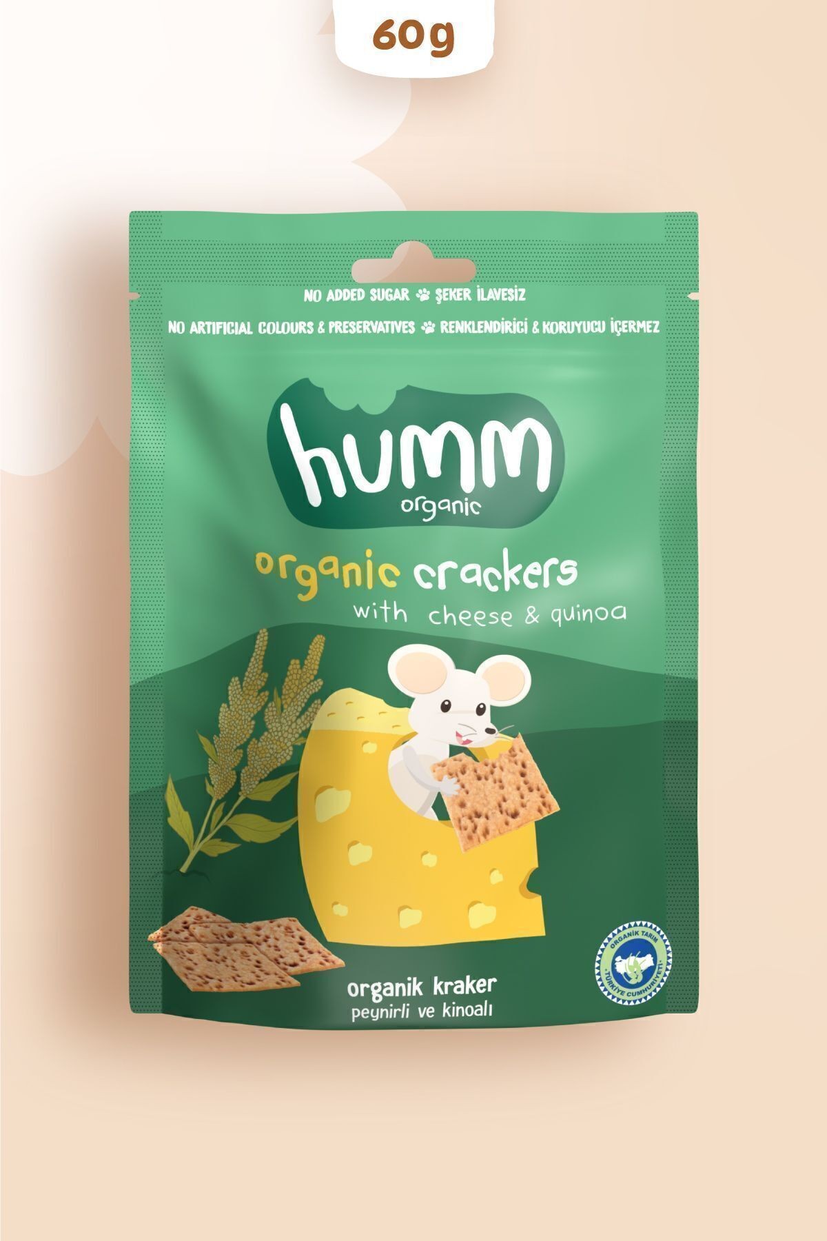 Humm Organik Peynirli Ve Kinoalı Kraker - 60g