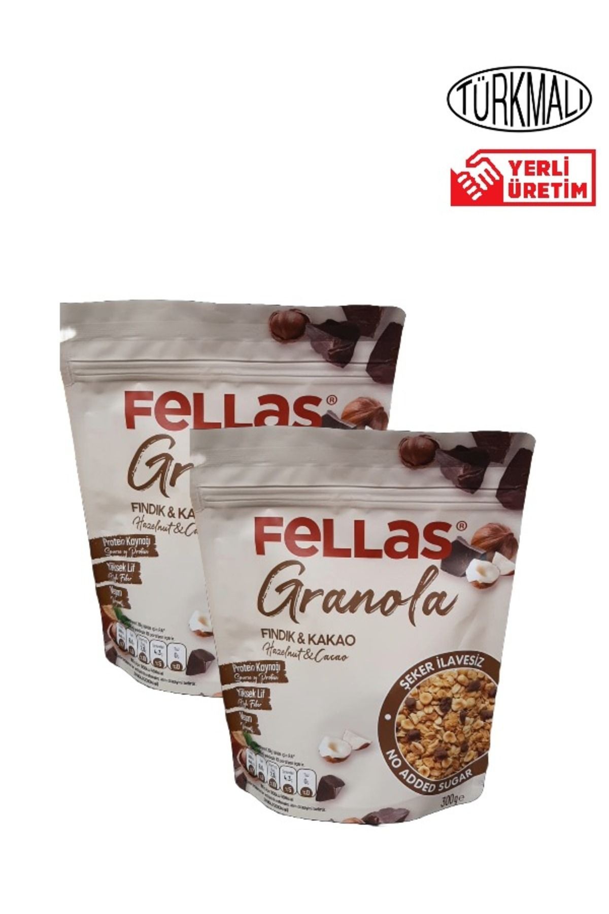 GRANOLA FELLAS 300 GRX2 Lİ FINDIK KAKAO ŞEKER İLAVESİZ