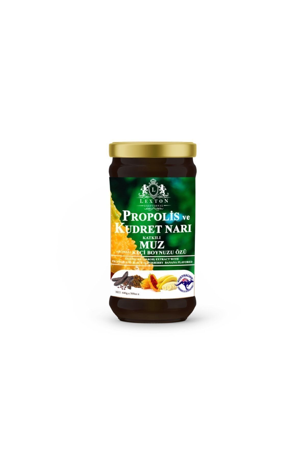 Propolis & Kudret Narı Katkılı Muz Aromalı Harnup Özü 640 Gr