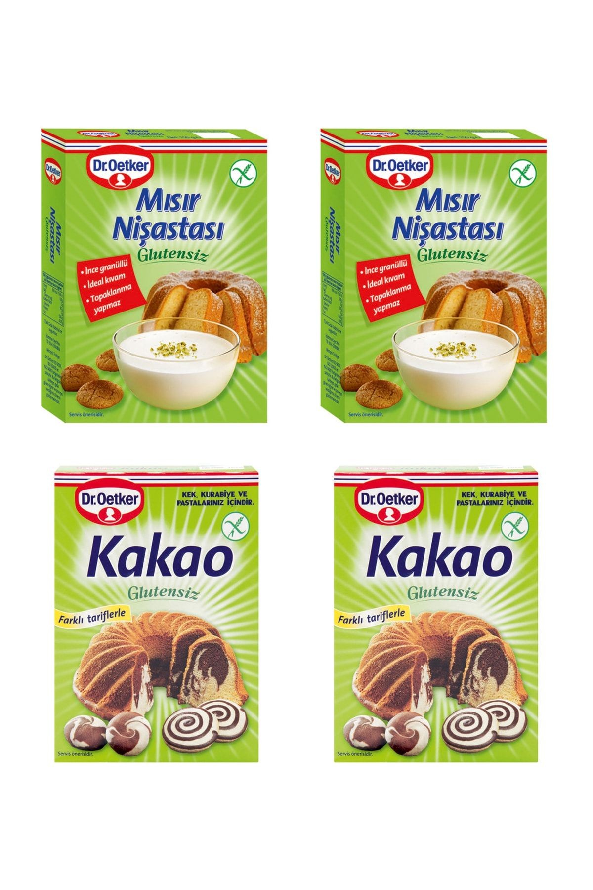 Glutensiz Mısır Nişastası-kakao 2+2 Set