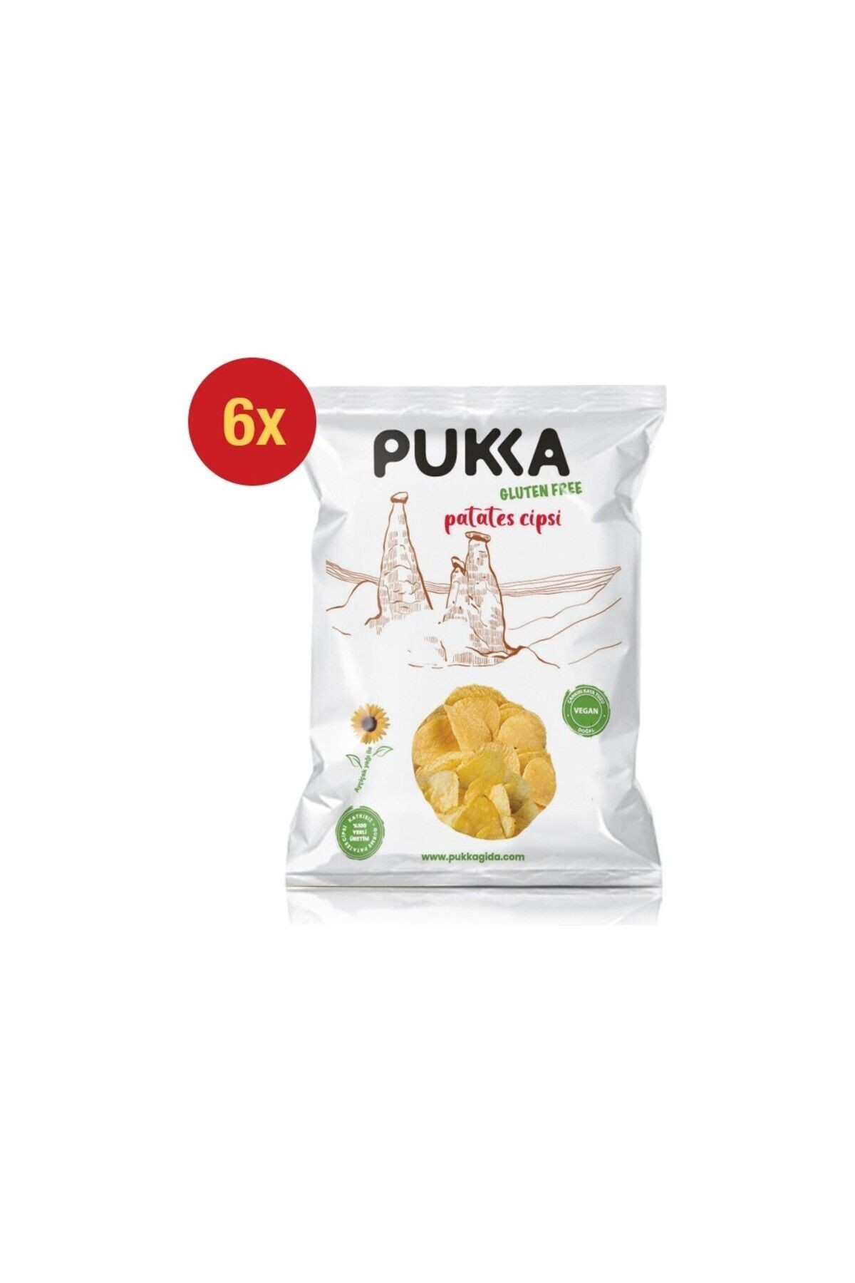 Doğal Patates Cipsi 6'lı