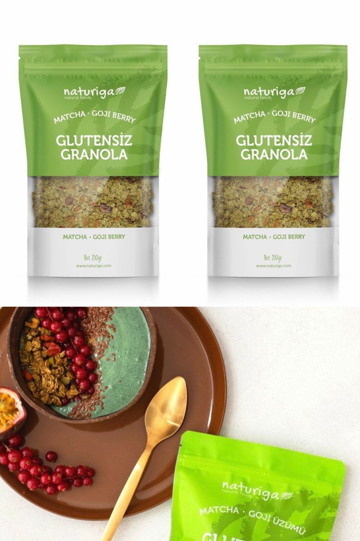Glutensiz Matcha & Goji Granola 2'li Fırsat Paketi
