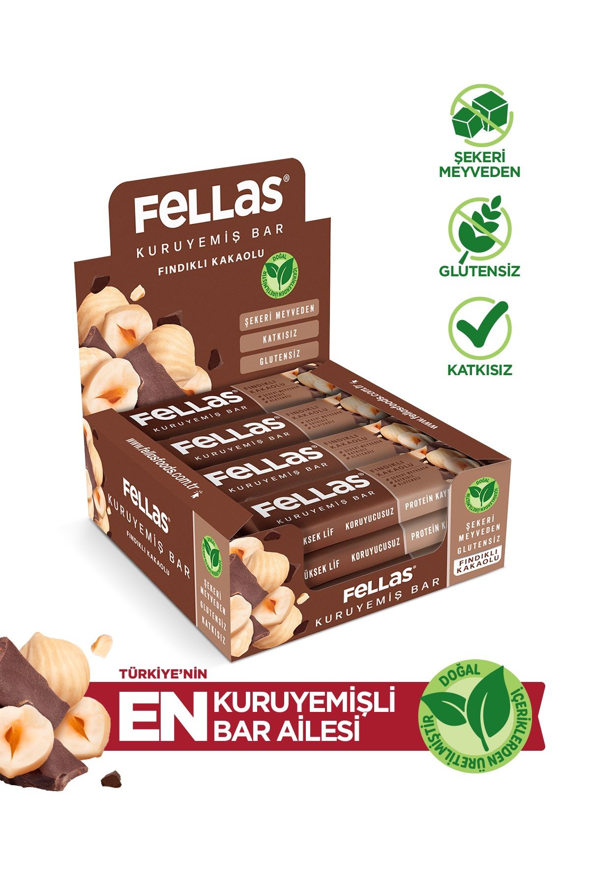 Fındıklı Kakaolu Kuruyemiş Bar 30g x12 Adet