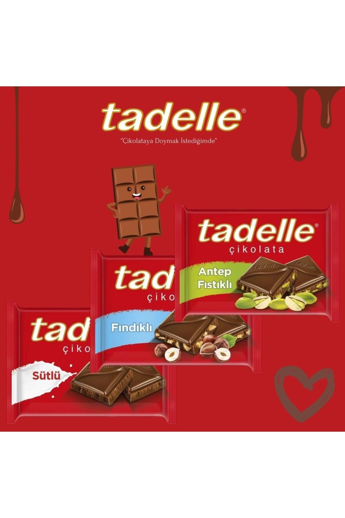 Antep Fıstıklı Fındıklı Sütlü Tablet Çikolata 60g X6