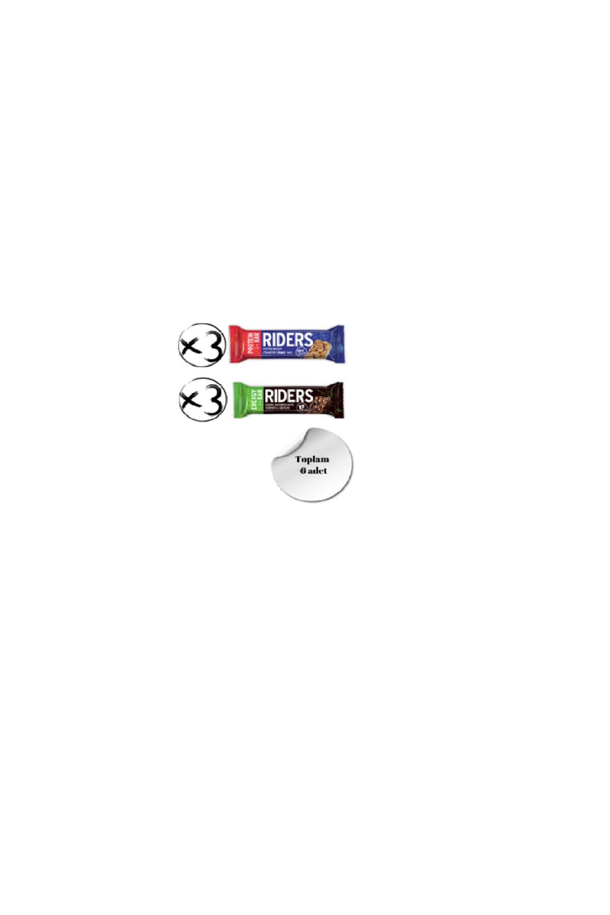 Riders protein - enerji bar (6 adet )